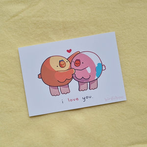 'I love you' art print (A6)