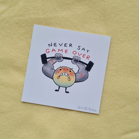 Game Over! art print (Square)(11.7cm x 11.7cm)
