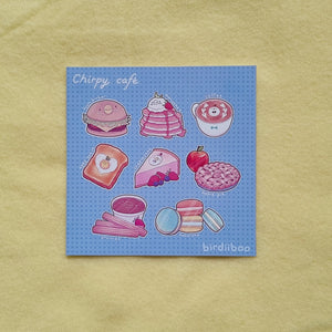 Chirpy Café art print (Square)(11.7cm x 11.7cm)