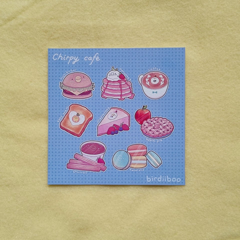 Chirpy Café art print (Square)(11.7cm x 11.7cm)