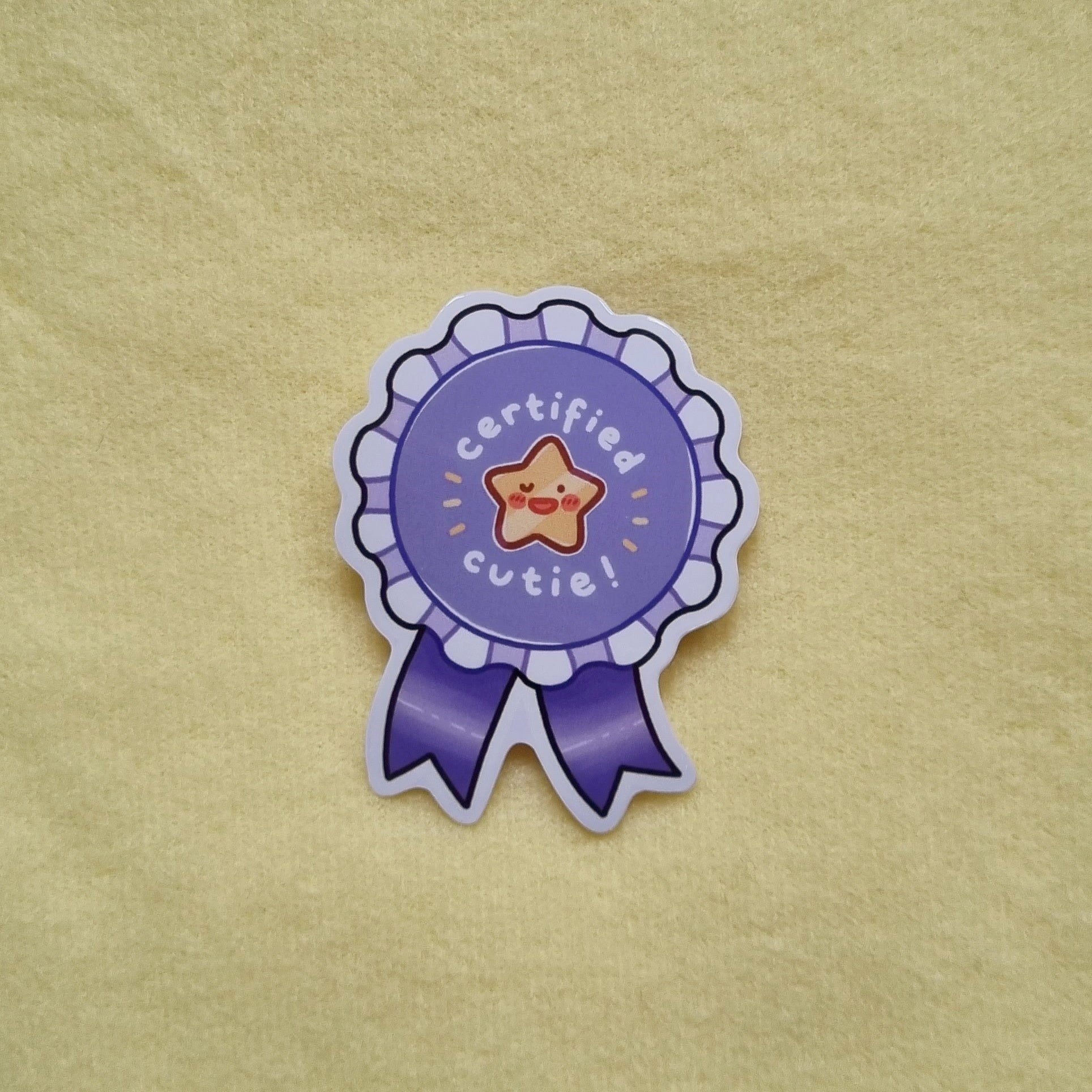 Certified Cutie vinyl sticker (5cm wide, 6cm tall)